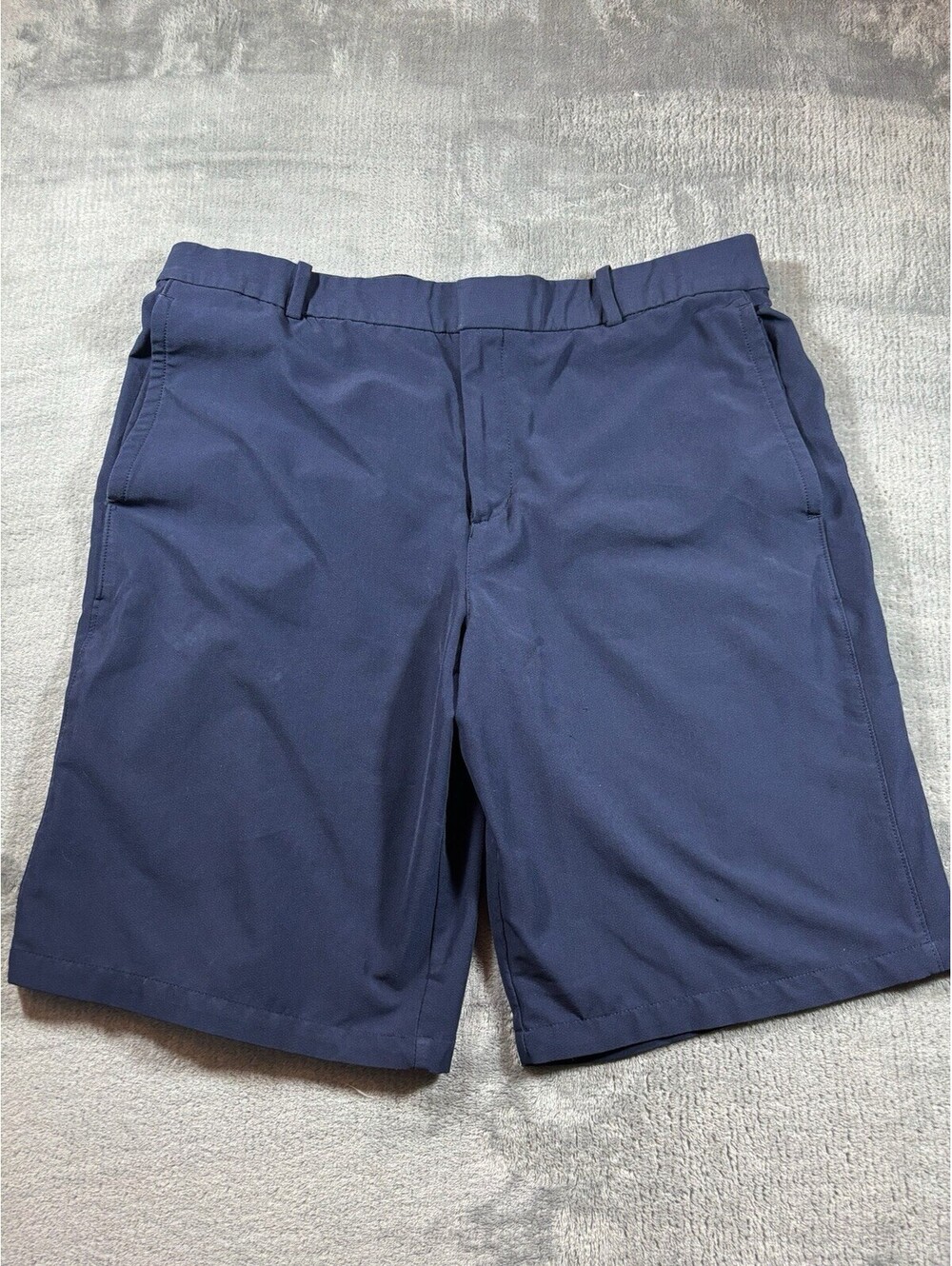 Nike Dri-Fit Performance Chino Golf Shorts Men’s 34 Navy Blue Stretch Flat Front